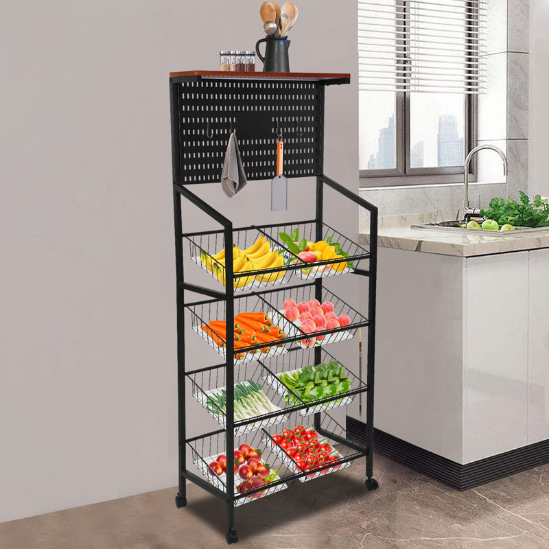 4-Tier Rolling Kitchen Storage Cart