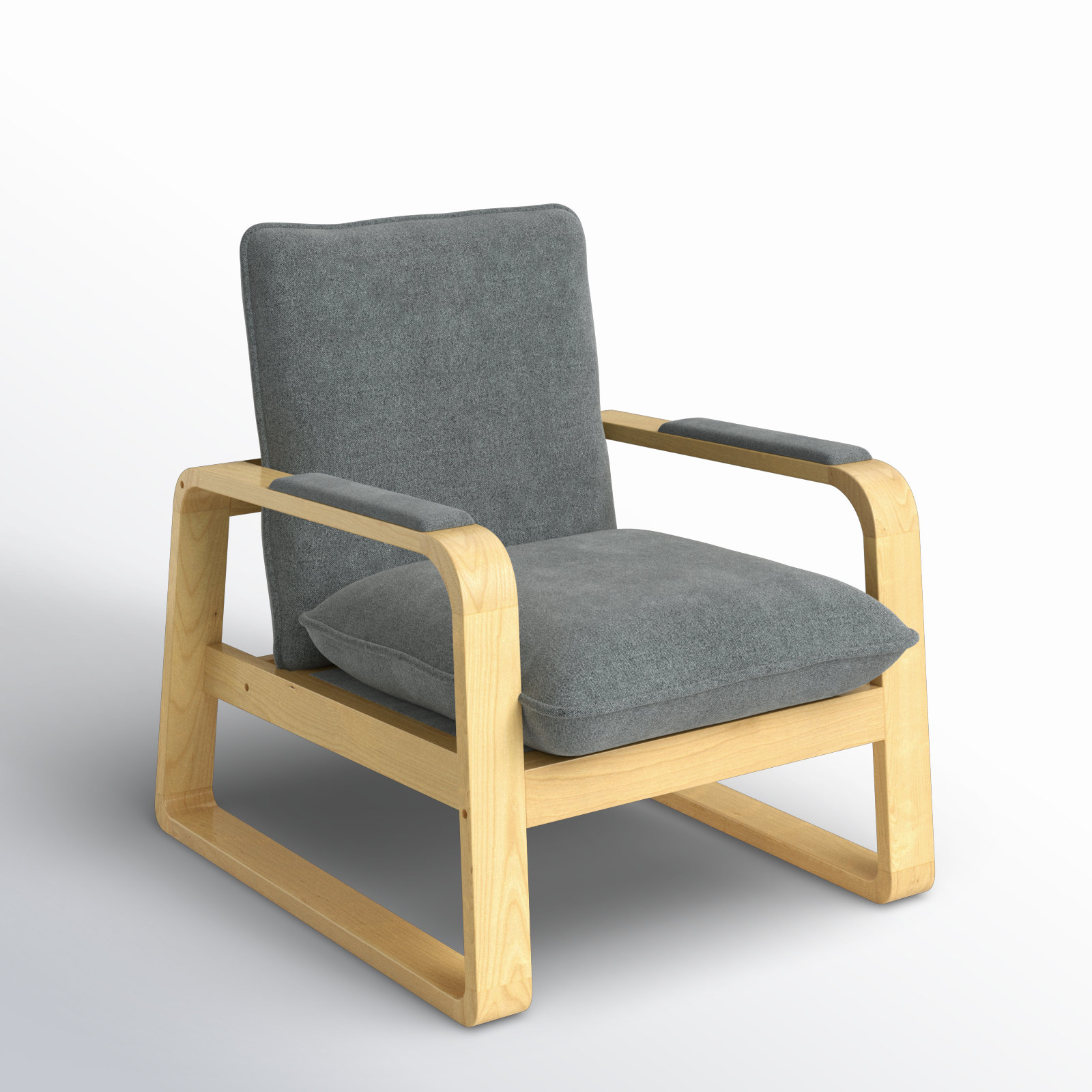 Lizzie Armchair, Silver Gray Chenille