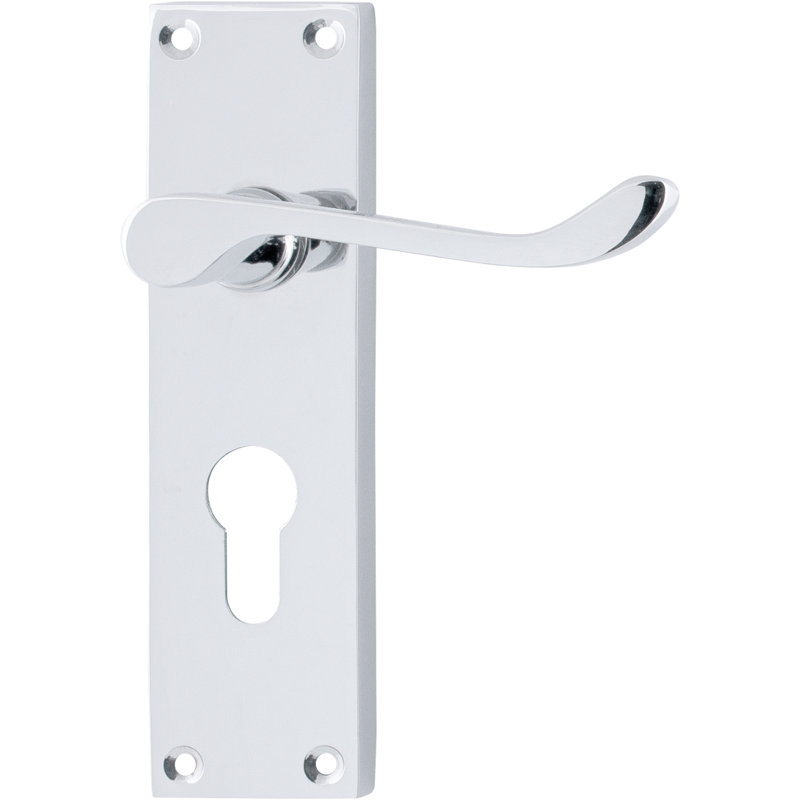 Amantha Door Handle, Polished Chrome
