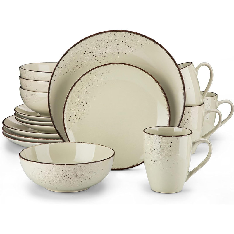 16 piece dinnerware set, service for 4 , Beige
