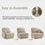 Canapé surdimensionné en U de 105 po en chenille, canapé à assise profonde avec repose-pieds mobile, coussins ronds exquis et coussins de dossier matelassés, pieds à cadre encastré, assemblage facile, convient au salon, café léger-239152619-239152622