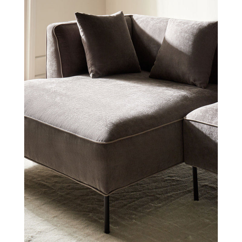 3 Seater Corner Sectional, Left Hand Facing, Taupe
