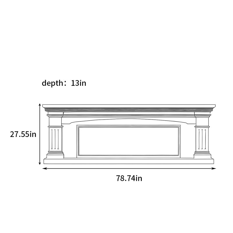 European style simple fireplace decorative cabinet