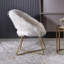 Chaise d'appoint rembourrée en fausse fourrure