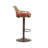 2 Red Adjustable Bar Stools, With Footrest For Kitchen & Dining, Metal Frame, 250Lb Capacity, Linen Upholstered Seating Chair Seat Pad Of 2 Counter Height Strong Base, Cushion-837263199