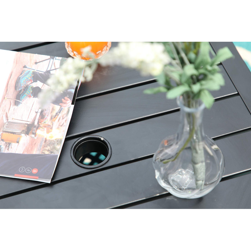 Ensemble bistro long en aluminium pour 4 personnes 22 po Leonard