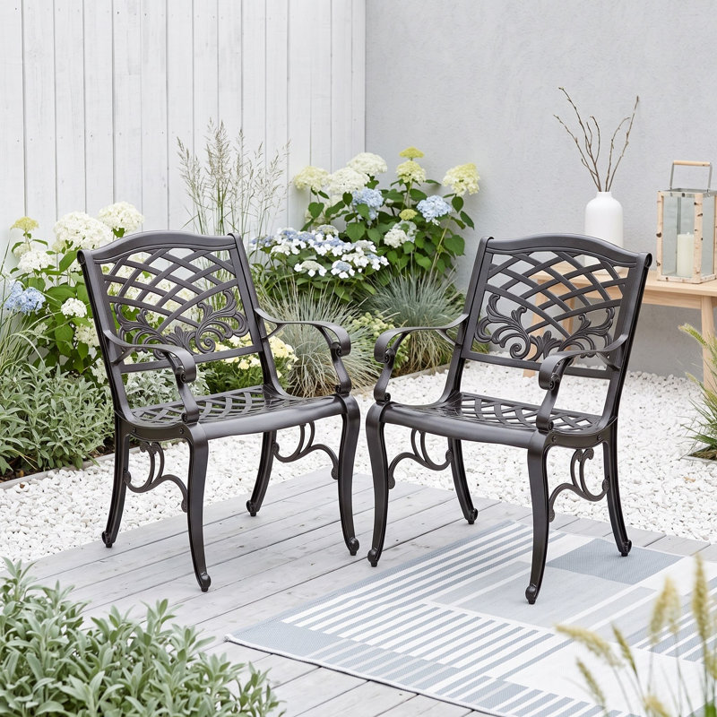 Outdoor Dining Armchair, Bronze