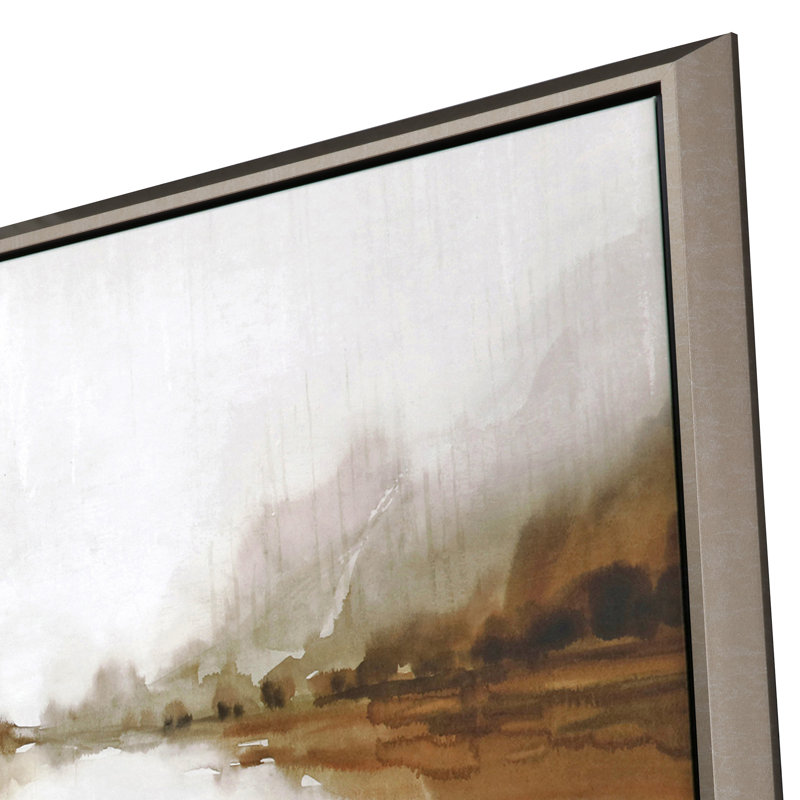 Champagne Gold Framed Neutral Landscape Canvas Print, 35" x 51"