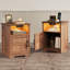 Ensemble de chambre à coucher 3 pièces Stonebridge - Commode 6 tiroirs, commode 6 tiroirs et 2 tables de chevet avec éclairage à DEL et prises de courant-710092227