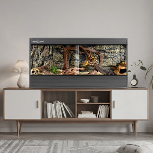 REPTIZOO Reptile Terrarium With Sliding Glass Door, 47 X 17 X 18 Inches