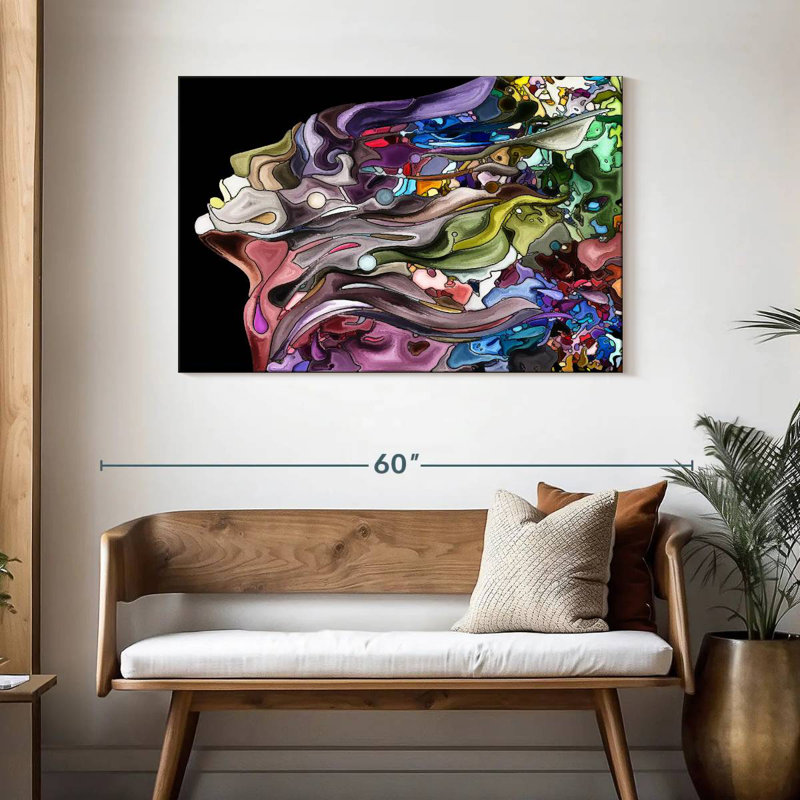 Leisha Fragmented Profile Abstract, 30" H x 45" W