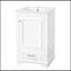 Meuble-lavabo de salle de bain avec lavabo en céramique, porte à fermeture et tablette réglable-160835122