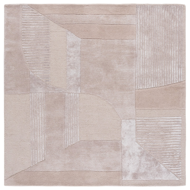 Fifth Avenue Hand Tufted Viscose,Wool, Cotton Geometric Indoor Rug, Square 6'