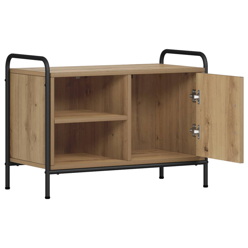 TV Cabinet with Storage with Door Engineered Wood Modern Media Console, Artisan Oak
