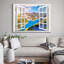 Fenêtre, scène de paysage sur toile-727293268