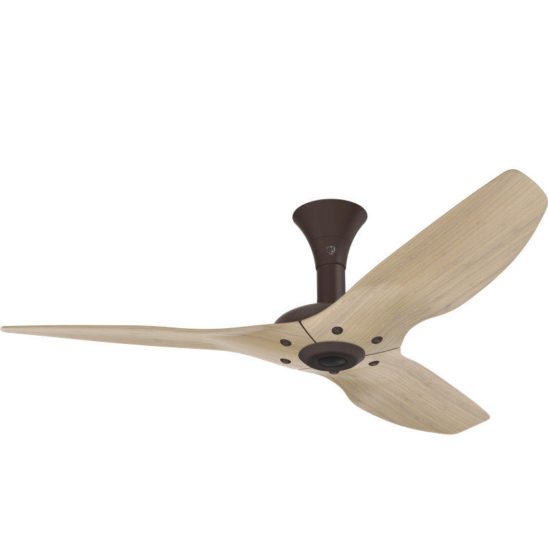 Haiku Smart Flush Mount Ceiling Fan, 52 inches, Oil Rubbed Bronze with Natural Bamboo Blades