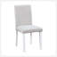 Chaises de salle à manger seulement, ensemble de chaises de salle à manger pour 4 personnes, chaise de cuisine avec siège rembourré, chaise d'appoint pour salle à manger, blanc et gris
