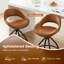 Swivel Upholstered Counter Stool with Metal Frame
