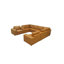 Canapé modulaire à large accoudoirs en cuir assorti-1254719309