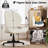 Cross Legged Office Chair With Wheels, Armless Desk Chair With Wide Seat And Tall Back, Ergonomic Curved Seat For Bedroom, Office & Home-629810410