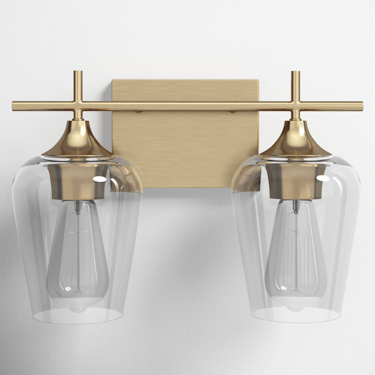 Breena 2 Light Transparent Dimmable Vanity Light