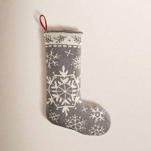 Winter Snow Wool Hook Stocking