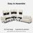 Shavera 5-Piece Velvet Upholstered Sectional Couch L Shaped Corner Modular Sofa 5-Seat Livingroom Apartment Couch-598999531