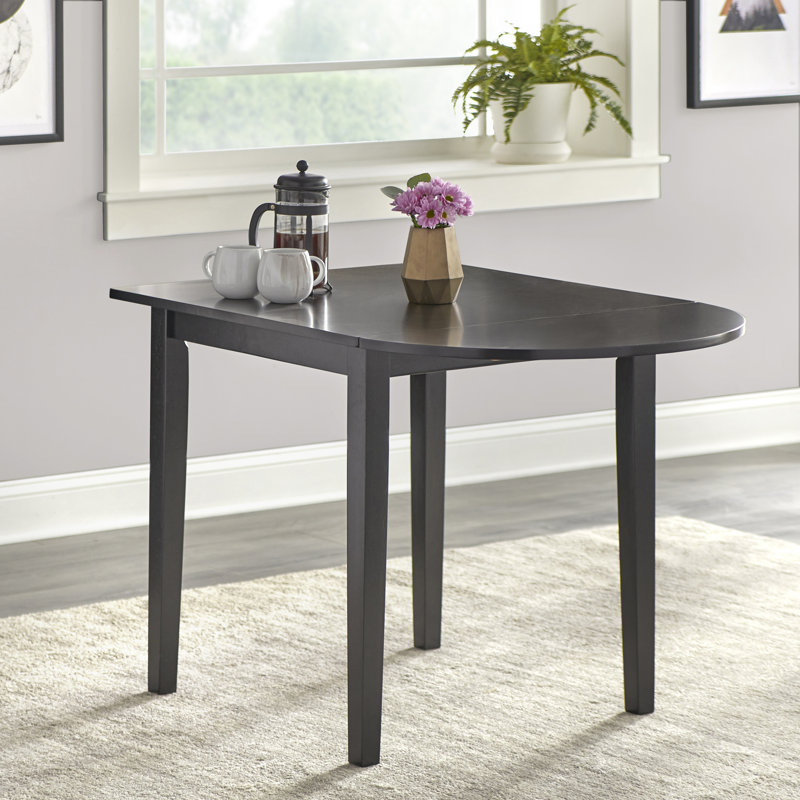 Castellon Extendable Solid Wood Dining Table, Black/Black