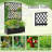 Metal Raised Planter Box with Trellis and Wheels for Patio & Garden）-1113701800-1113701806