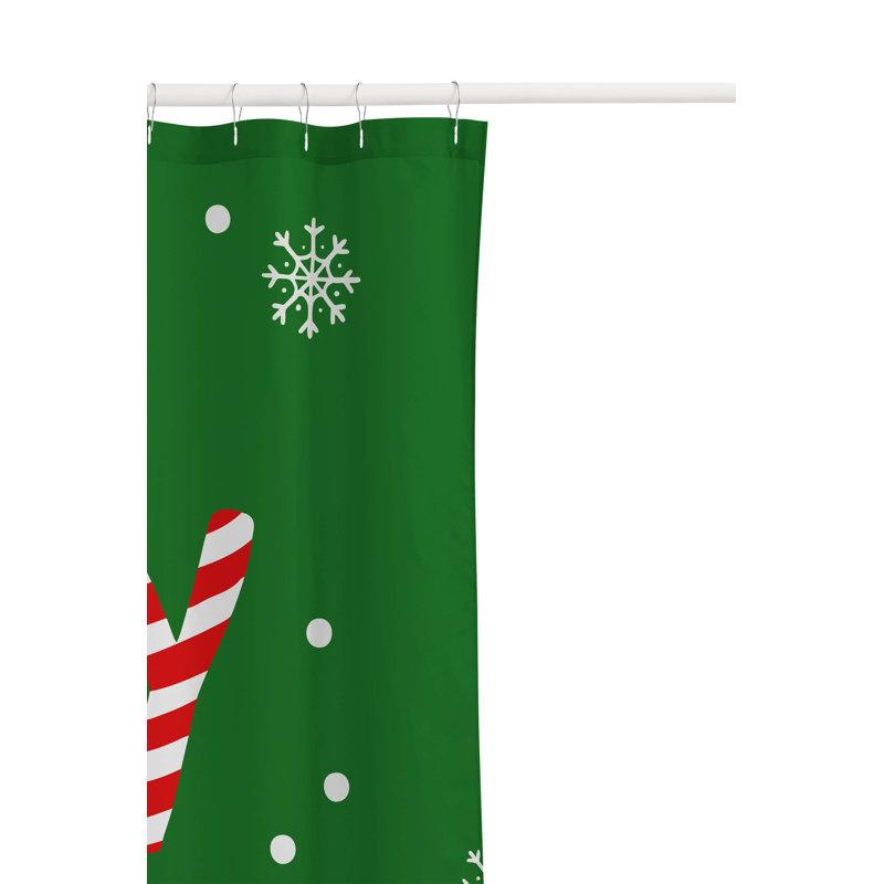 Rideau de douche Holly Jolly, Vert