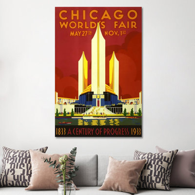 Chicago World's Fair 1933 Vintage - Print on Canvas