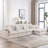 Luxurious Chenille Fabric 4-Piece Modular Sectional Sofa with Ottoman-118318775-118318777