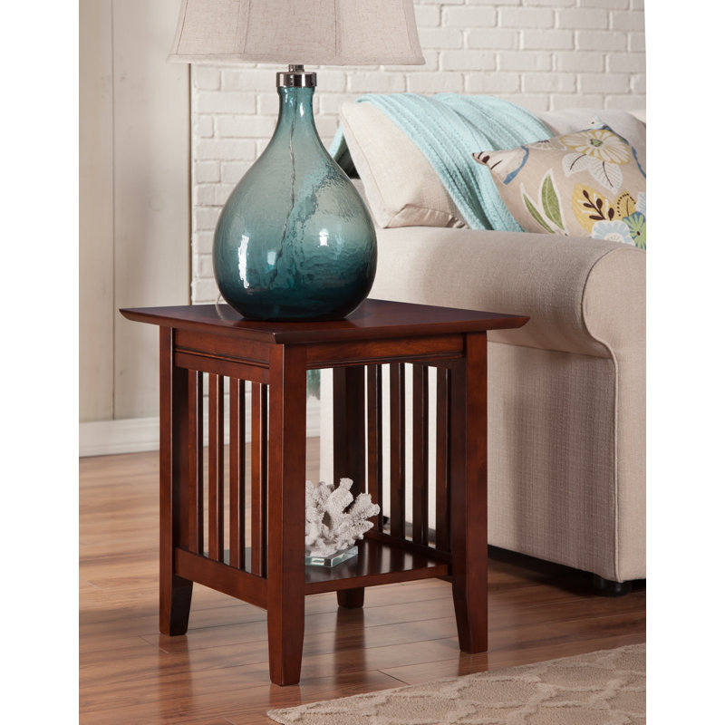Moffett Solid Wood End Table, Walnut
