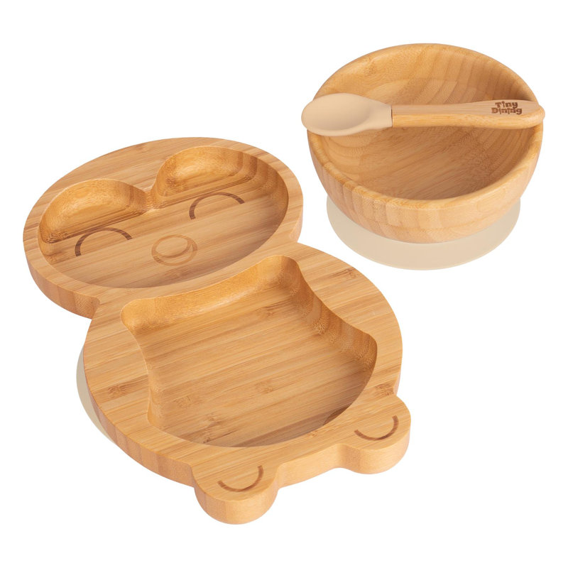 3 Piece Dinnerware Set, Beige