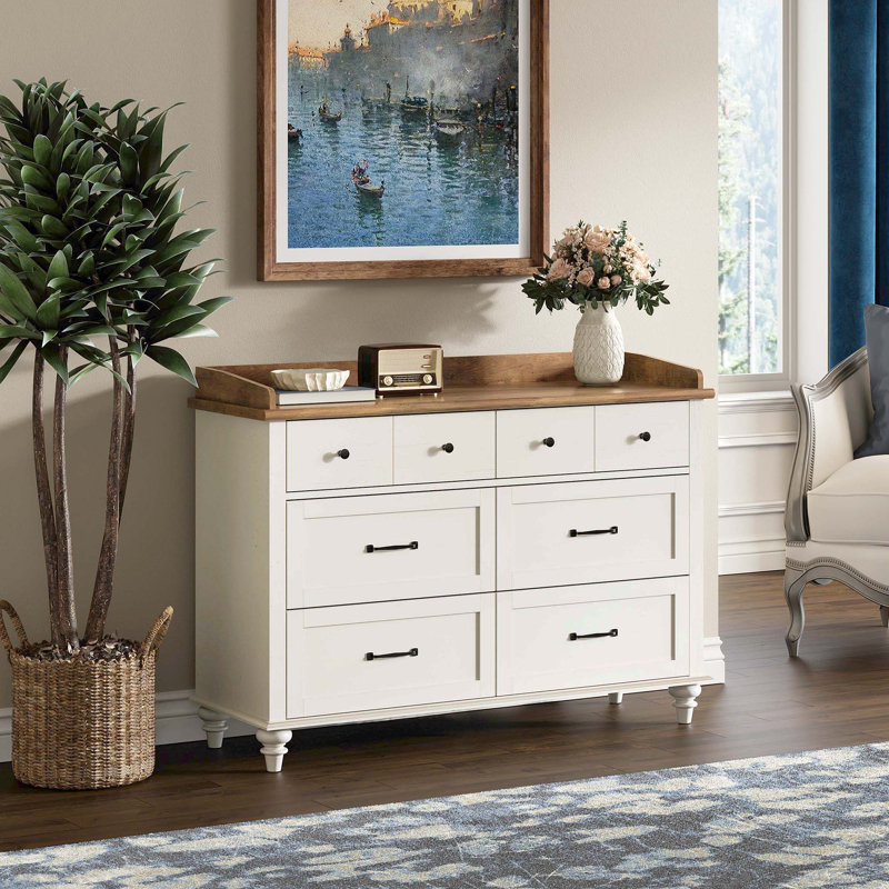 Commode à 6 tiroirs, Blanc