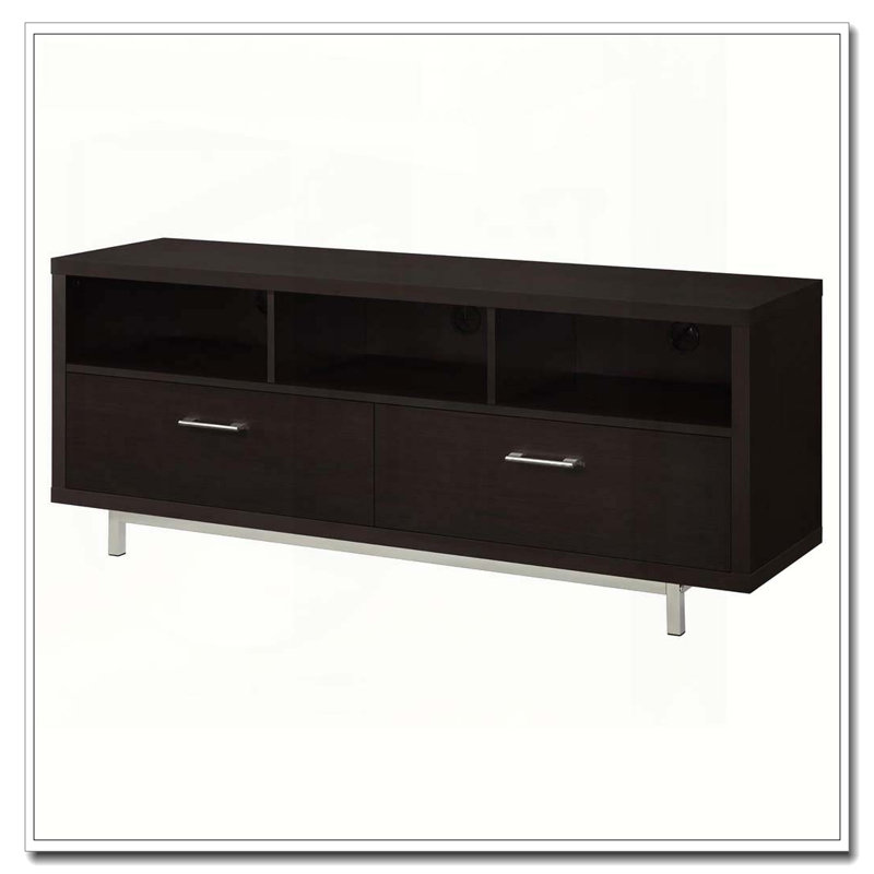 Meuble télé avec rangement 60 po Cappuccino, Brun