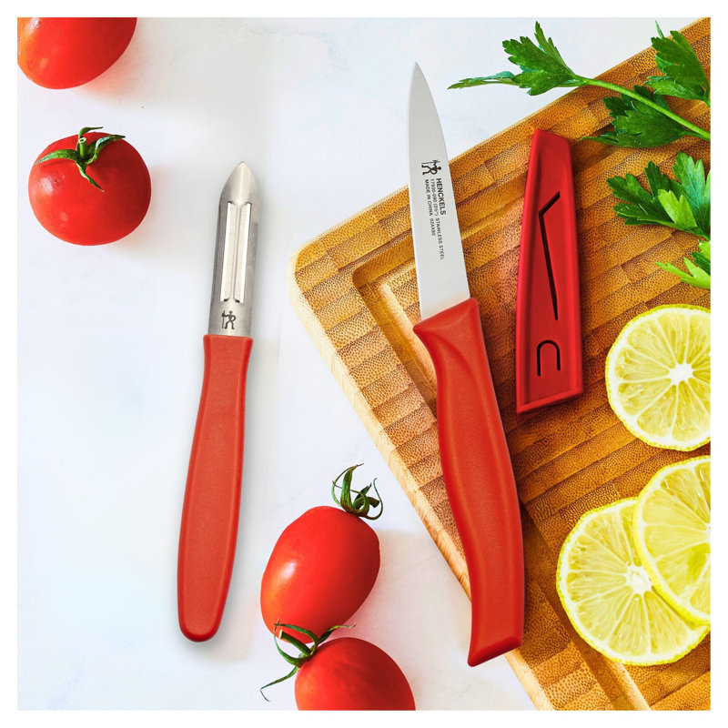 Ensemble de 2 couteaux de cuisine HENCKELS, rouge