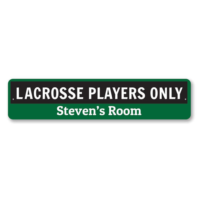 Enseigne en aluminium Lacrosse, H 6 po x l 24 po x P 0,063 po, Oui