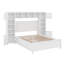Lit double en bois avec armoire et tablette-540117735