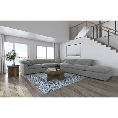 Segoura Grey 6-piece Modular Sectional Sofa