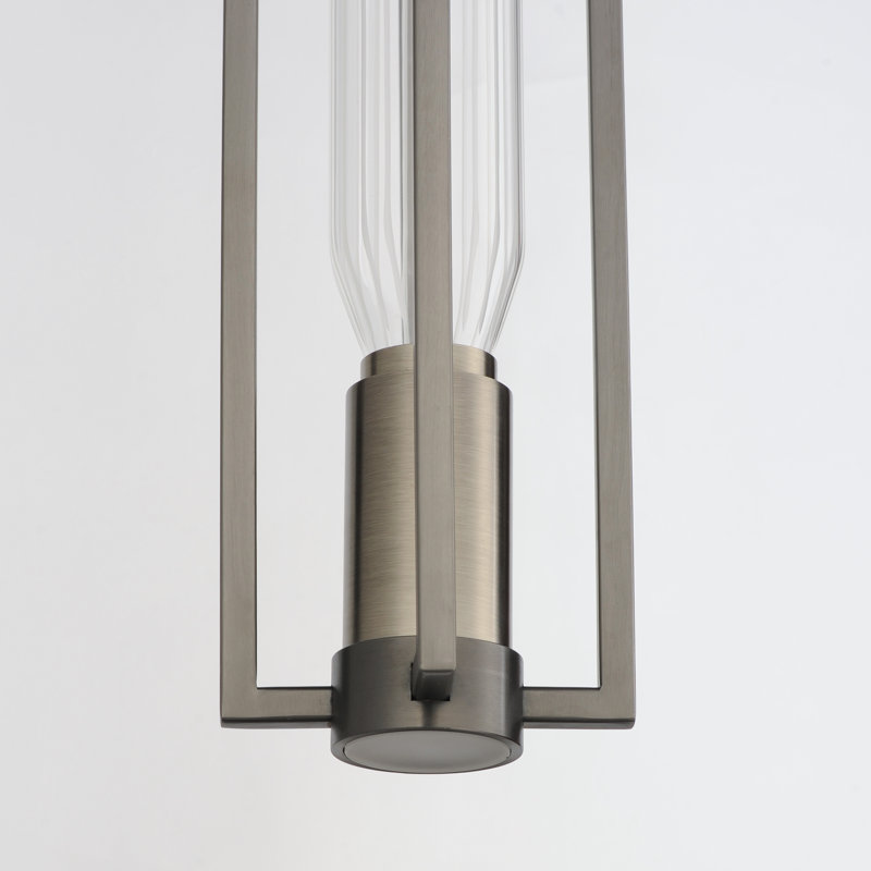 2 - Light LED Pendant, Gunmetal