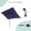 Parasol de marché rectangulaire 120 po x 78 po Doranda-1885327436