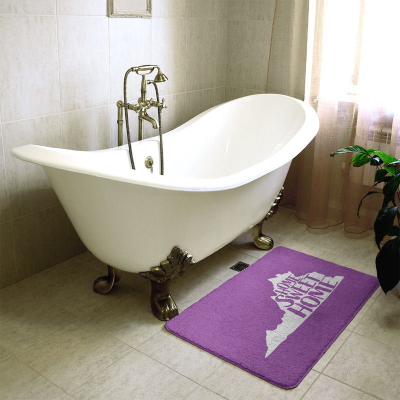 Tapis pour salle de bain virginie virginie home, l 17 po x L 21 po, Violet