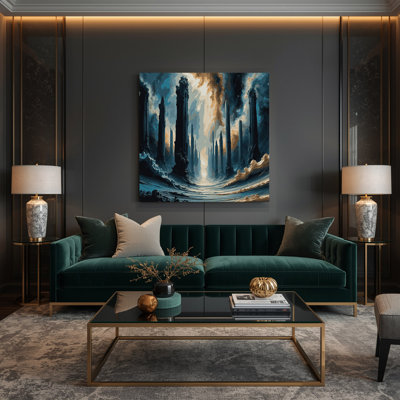 Art mural sur toile gris
