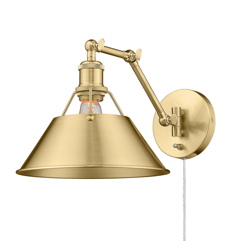 Lampe murale avec bras pivotant à 1 lumière Weatherford, Bronze champagne brossé, Bronze champagne brossé