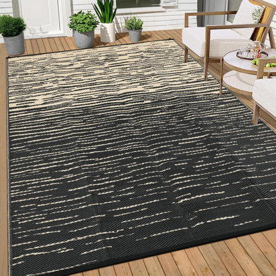 Tapis d'extérieur imperméable 8 x 10 moderne pour l'extérieur