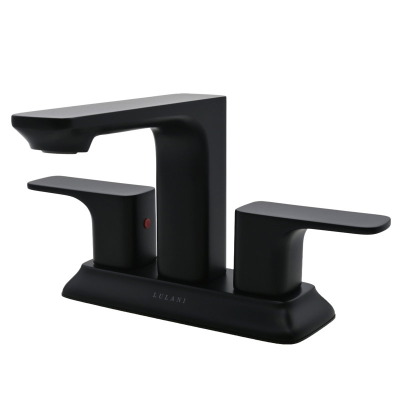 Robinet de salle de bain central avec drain Lulani Corsica, Noir mat
