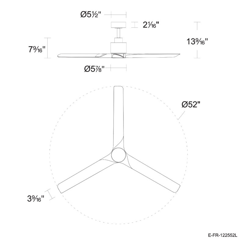 Delta 52in 3-Blade Smart Ceiling Fan 2700K-6000K CCT Tunable Range LED Light Kit with Black Hardware in Walnut Blades Works With iOS or Android App
