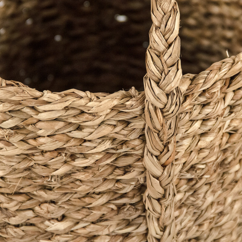 Panier en en rotin tissé, H 20,25 po x l 12 po x P 12 po