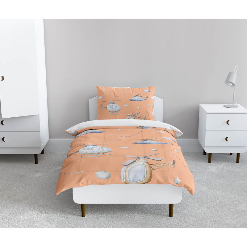 Heli High  Comforter Set, Peach